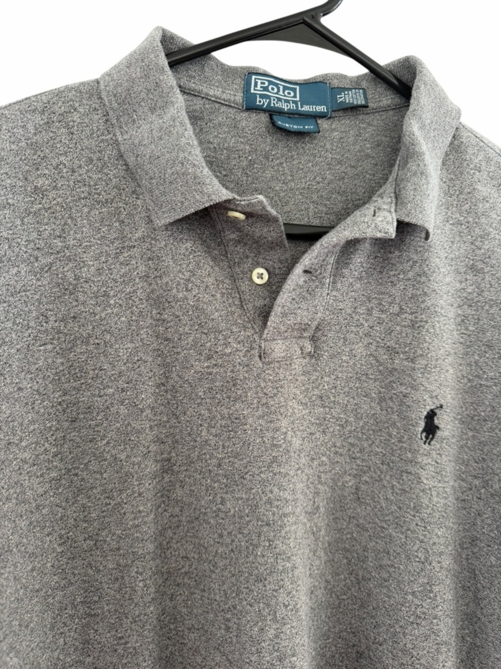 Polo by Ralph Lauren Heather Gray Custom Fit Men’s XL Short Sleeve Polo